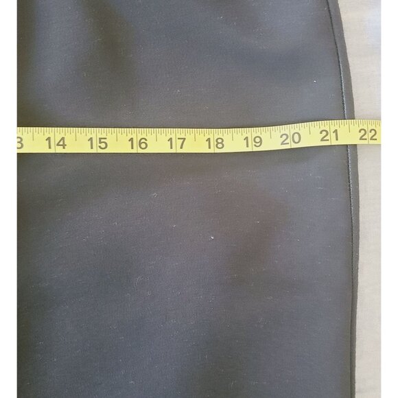 Vintage Handmade Black Pencil Skirt Midi 33 Inch Length Lined Wool Fitted - Picture 10 of 11